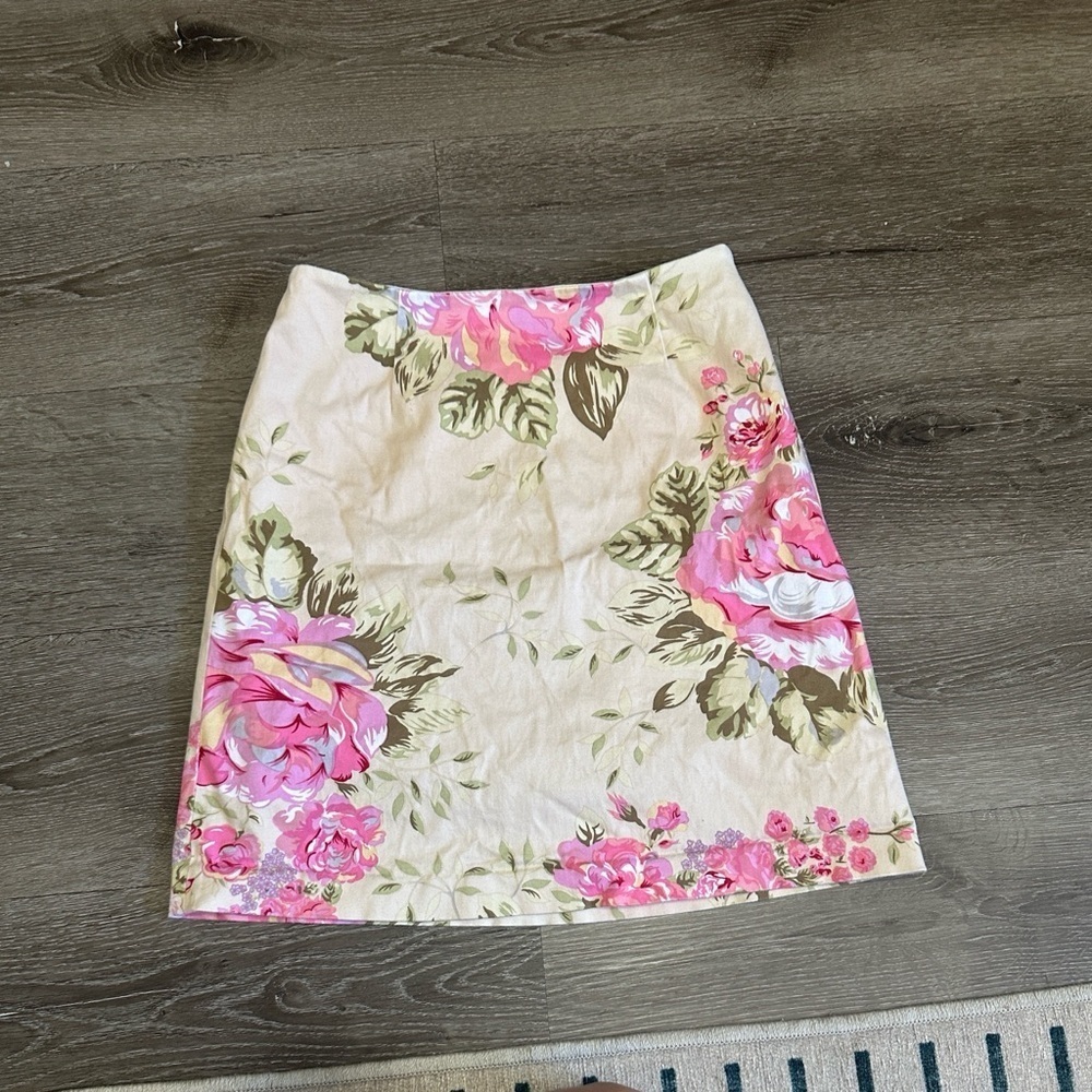 Floral Pink Skirt size 4